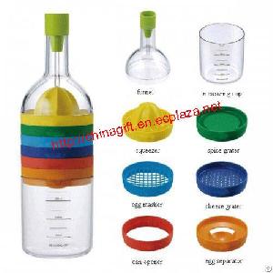 Bin 8 Tools 8 In 1 Creative Kitchen Bottle Snazzy Colorful Stack Fun