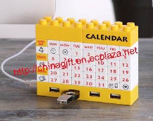 diy lego puzzle block calendar usb hub