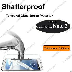 Factory Price Ultra Protective Anti Shock Tempered Glass Screen Protector For Samsung Galaxy Note 2