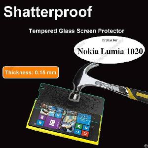 jiizii glass 9h anti explosion tempered screen protector film nokia lumia 1020