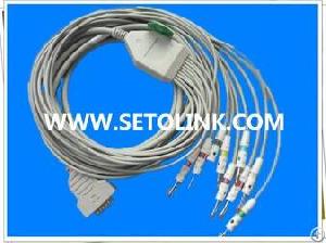 Ge Mac500 / 1200 Ecg Cable Ekg Cable 10 Leads Banana 4.0 End Tpu Material