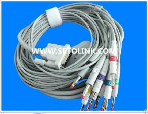 Schiller Ekg Cable With 10 Banana Leadwires