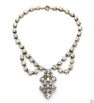 Top Fashionable Alloy Diamond Necklace, Necklace