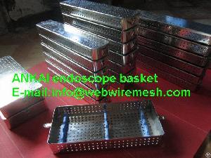 Stainless Steel Perforated Mesh Endoscope Basket