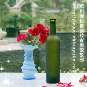 grape wine bottle glass frosting powder