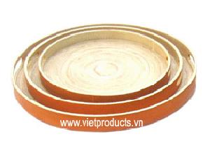 Coild Bamboo Round Tray 24321