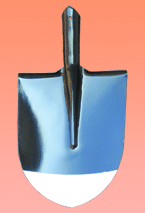 Shovel With Polished Shovel And Wood Frame