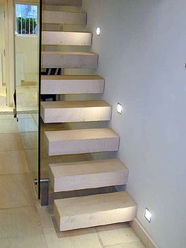 Stairs And Riser Made Of Travertine