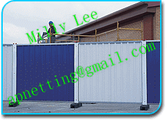 temporary steel hoarding colour bond fence prestige colourbond faced hoaring b