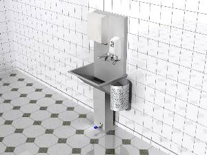 pedal operated combined sink