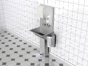 Single Pedal Operated Combined Sink