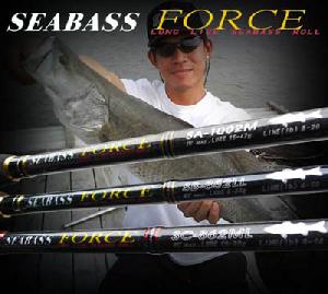 Fishing Rod Sea Bass Force Series With Fuji Sic Guide And Rod Body Made From Snvc Carbon Fibre