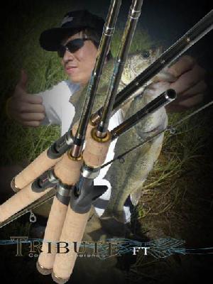 Fishing Rod Tribute Series With Fuji Sic Guide And Rod Body Made From Snvc Carbon Fibre