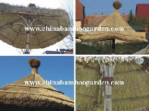 Bamboo Umbrella With Thatch / Reed / Grass / Bamboo Stick Roof