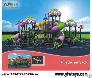 Outdoor Amusement Playground For Parks / 2014 New Schools Plastic Playground