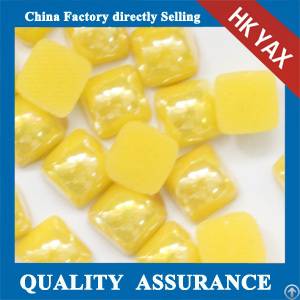 D0926 China Manufacturer Hot-fix Ceramic Rhinestone Square Pearl For Garment Decoration