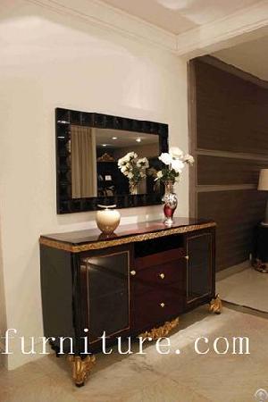 Console Table Furniture Wood With Mirror Antique Th-006