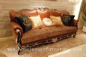 Leather Sofa Classic Furniture Ff-109