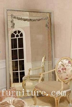 Wooden Frame Mirror Decorative Stand Bedroom Fg-102