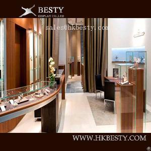 Customized New Design Mdf Jewelry Display Showcase