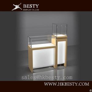Led Lights Wood Painted Jewelry Showcase For Sale