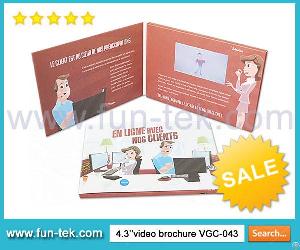 Free Artwork Print 4.3 Inch Video Card Brochure Lcd Advertising Player Vgc-043 Buttons