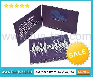 Hot 4.3 Inch Lcd Touchscreen Video Brochure Vgc-043t Fusing Of Audio Video And Print