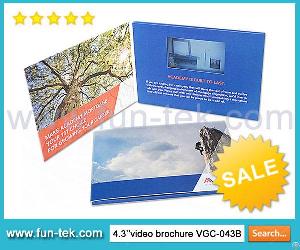 Video Touch Screen Brochure 4.3 Inch Lcd Greeting Card Vgc-043t Free Printing