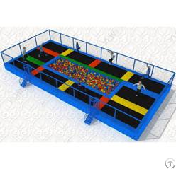 Amusement Indoor Trampoline Park With Sponge / Ball Pit, Adult Fitness Sport Trampoline Parks