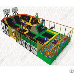 Ylw Trampoline Park For Children With Basketball, Kids Exercise Trampoline Jumping Bed