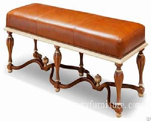 Leather Chair Bed End Stool Leather Stool Fu-138