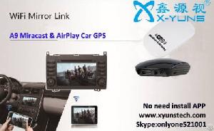 hdmi av micro usb wifi display sharer car dvd gps player navigator