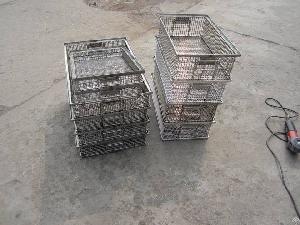 Stainless Steel 304 Mesh Basket For Hardware Parts Cleaning