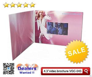 Dubai 4.3 Inch Customized Video Brochure Screen For Business Advertising Promotions