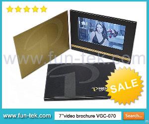 Free Logo Printed 7-inch Lcd Screen Video Card Brochure Vgc-070 For New Product Launches