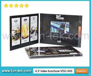 Multi Button Options 4.3 Inch Tft Lcd Video Greeting Card With Uv Printing Oem Design