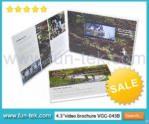 Portable A4 Printed Brochure 4.3 Inch Tft Lcd Video Greeting Card Manual Vgc-043 China