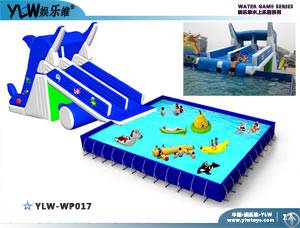 pipe frame pool inflatable slide 0 9mm pvc tarpaulin plato water parks brackets swimming