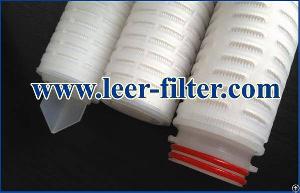 liquid pleated filter element