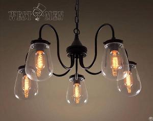 Big Black Chandelier Ceiling Pendant Light Lamp Fixture