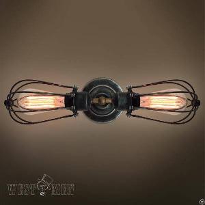 Double Wall Lamp Cage Industrial Sconce Light