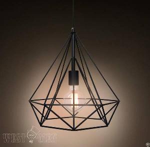 iron diamond pendant light ceiling lamp