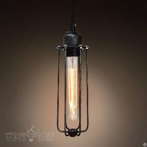 vintage industrial pendant lamp cage hanging lights