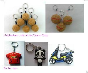 Cheap Customized Wholesale Pvc Cork Embroidery Brand Name Keychain