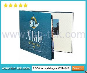 Custom Branded Video Catalogue Lcd Brochure With Spot Uv Logo Matte Glossy Finishes Vgc-070