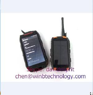 5inch nfc rfid option walkie talkie touch phone quad core 8m camera military construction securi