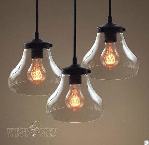 vintage glass ceiling lamp pendant light