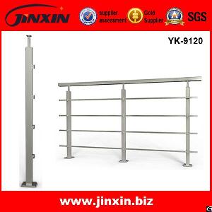 stainless steel square post stair handrail