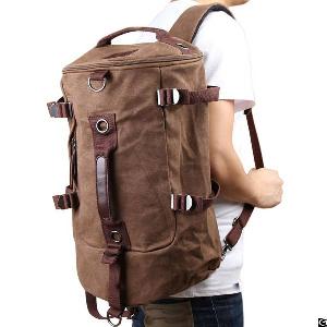 New Style Large Capacity Canvas Travel Bag Travel Backpack For Men And Women