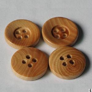 Round Shape 4-hole Wooden Button